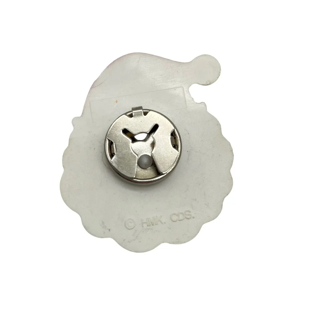 Vintage HMK Cute Santa Claus Face Button Cover‎ Christmas Holiday Accessory